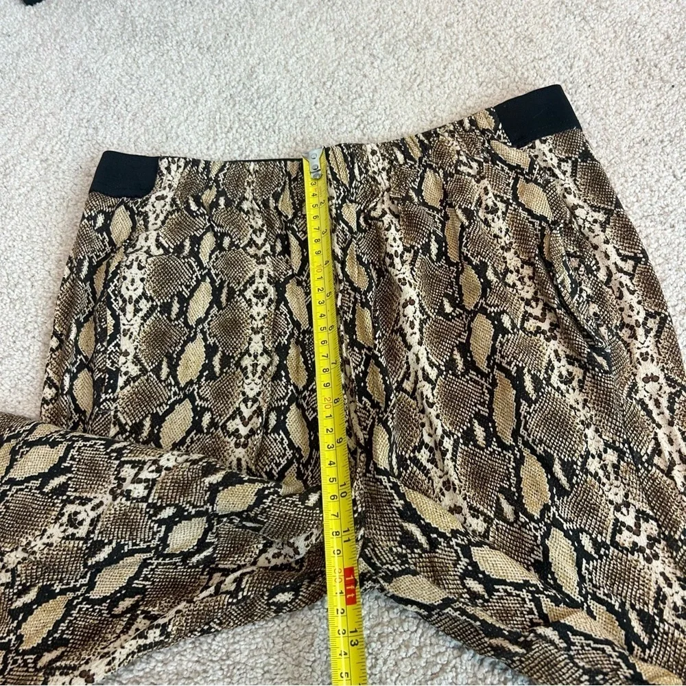 Zara tan brown animal snake print joggers harem pants Sz M - Picture 8 of 11
